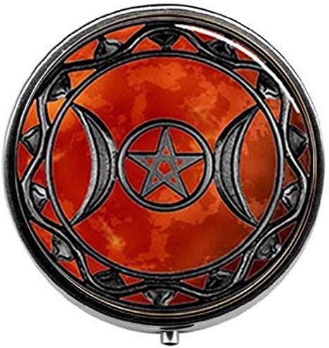 Mars Triple Moon Goddess Pill Box Candy Box Triple Moon Goddess Jewelry Art Nouveau Beautiful Gifts