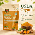 Spice Magic Organic Turmeric Powder, 8oz (226 g) | Haldi/Curcuma | Lab Tested for Heavy Metals | Non-GMO, Gluten-Free | Finely Ground for Cooking, Golden Milk & Baking | Product of India