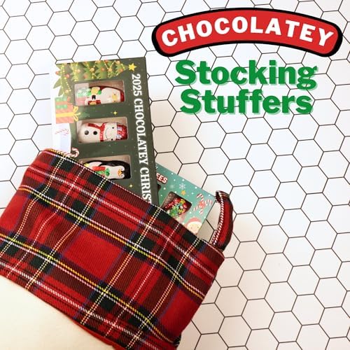 Mini Chocolatey Christmas Characters, Individually Foil Wrapped Pieces, Stocking Stuffer Candy, 1.38 Ounces