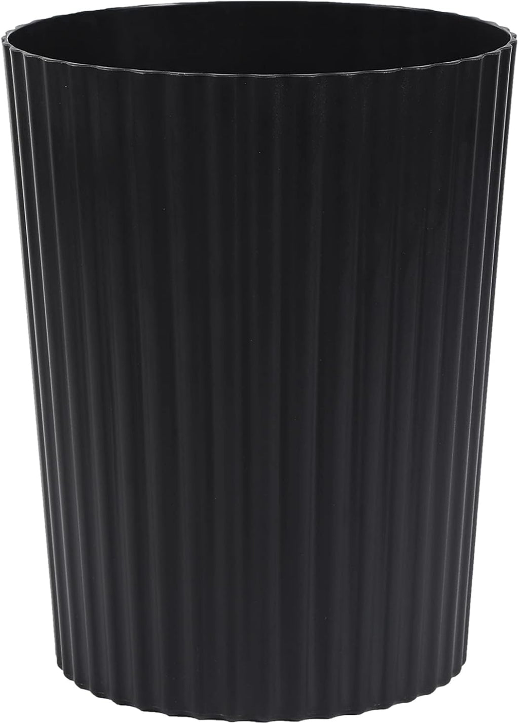 JiatuA Small Trash Can Plastic Wastebasket Round Garbage Container Bin for Bathroom, Kitchen, Bedroom, Home Office, College Dorm, Black