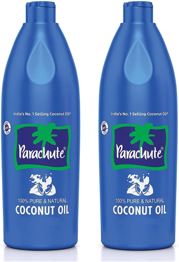 Parachute Coconut Oil| 100% Pure & Natural| Unrefined Coconut Oil| No Chemicals & Preservatives| Fresh Long Lasting Aroma| Untouched By Hands| 18.8 Fl oz | Pack of 2