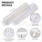 36 Inch Dust Mop Head: Replacement Medium Washable Commercial Mop Head Sweeper and Janitorial Replacement with Botton (White - 36 Inch, 3 Pack, Botton)