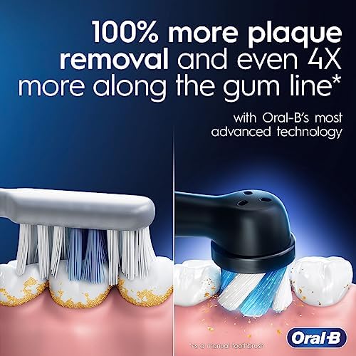 Oral-B Rechargeable Electric Toothbrush, iO9 Genius, 7 Cleaning Modes, Interactive Display, Charging Travel Case, Visible Pressure Sensor, 4 Brush Heads, Rose Quartz