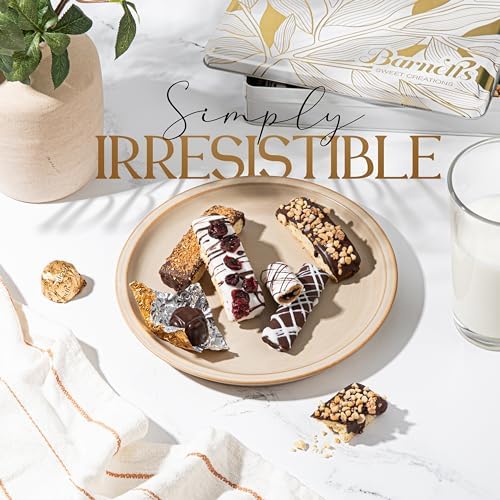 Barnetts Fathers Day Cookie Basket with Biscotti Cookies & Chocolate Truffles Gifts, Food Gourmet Chocolate Candy Ideas for Dad, Son, Husband, Grandfather, Father, Brother, Grandmother Assorted Gift Baskets