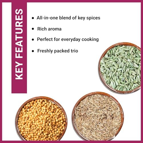 Jalpur Millers Spice Combo Pack - Cumin Seeds 100g - Coriander Seeds 100g - Fennel Seeds 100g (3 Pack)