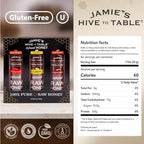 Jamie's Hive to Table Infused Honey Gift Set – Hot, Lemon, and Cinnamon Flavors, 36 Oz, Pack of 3 Squeeze Bottles – 100% Natural Raw Honey