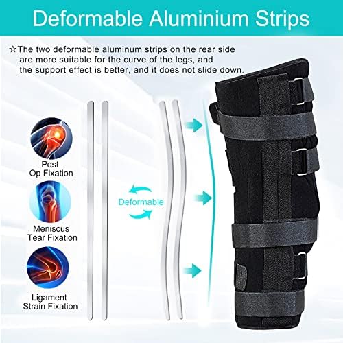 Unisex Knee and leg immobilization Stabilizer for Post Surgery Recovery,Knee Fractures,Instability, ACL,MCL,Meniscus Tear,Arthritis,Displacement Recovery,18.1" Length Universal