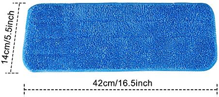 6 Pieces Microfiber Cleaning Pads Reveal Mop 16 to 18 inch Fit for Most Spray Mops and Reveal Mops Washable (16.5 x 5.5 inch)