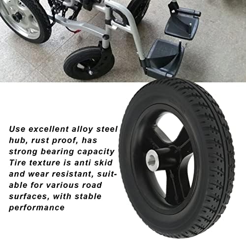 10in Electric Wheelchair Rear Wheel Anti Skid Polyurethane Tire Alloy Hub Wheelchair Wheel