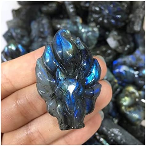 ZTBH Natural Meditation Crystal Natural Hand Carved Quartz Crystal, Home Decoration Crystal Stone (Color : Fox)