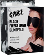 Strict Leather Black Fleece Lined Blindfold