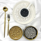 Sprinkles for Cake Decorating, Gold Silver White and Black Pearl Sprinkles Mix for Cookie Baking Ice Cream Cupcake Topping