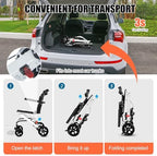 Wheelchairs for Adults Lightweight Portable Wheelchairs Folding for Traveling Ergonomc Design with Adjustable Safety Strap Carbon Steel Frame PU Wheels for Smooth Rid A