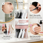 40pcs Eyebrow Razor for Women, Face Shaver Kit Dermaplaning Tool for Peach Fuzz Removal, Stainless Steel Blades with Protective Covers | Eyebrow Trimmer, Facial Hair Removal(Black White Brown)