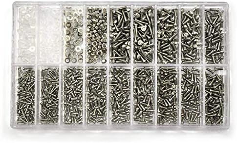 Eyeglass Sunglass Repair Kit Spectacles Repair Kit Stainless Steel Screws with Tweezers Screwdriver Tiny Micro Screws Nuts Assortment for Spectacles Watch (1000Pcs)