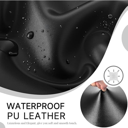 PU Leather Massage Table Cover Wipeable Vinyl Massage Spa Bed Cover Waterproof & Oilproof Lash Bed Covers Fitted 32" Wide (Black, 1 PCS)