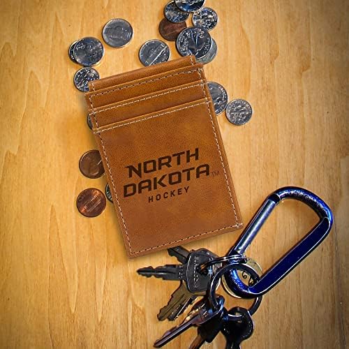 NCAA Laser Engraved Front Pocket Wallet - Compact/Comfortable/Slim