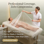 APPEARUS Extra Large Disposable Body Wrap Sheets 70x108 Pre-Cut Professional Plastic Film Liners for Spa Salon Moisturizing Skin Application 24 Count