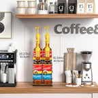 THYGIFTREE Coffee Syrup Rack Organizer 4 Bottle Syrup Holder Stand 2-Tier Storage Shelves for Kitchen Coffee Bar Station