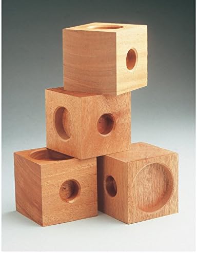 Homecraft Wooden Furniture Raisers, Elephant Feet Bed, Chair and Sofa Raisers, Pack of 4 Cubes, 3" Rise, Up to 380kg Support