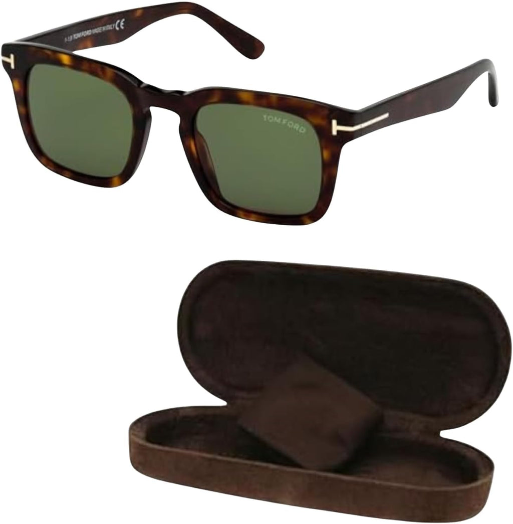 Tom Ford FT0751 DAX Square Shape Sunglasses + Bundle With eSHADES Eyewear Cleaning Kit