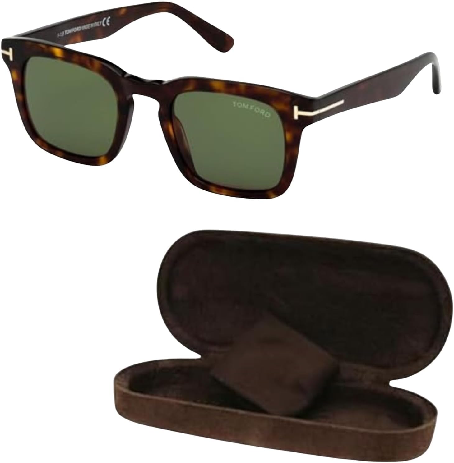 Tom Ford FT0751 DAX Square Shape Sunglasses + Bundle With eSHADES Eyewear Cleaning Kit