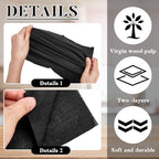 Fulmoon 2000 Pack Cocktail Beverage Napkins Bulk - 2 Ply 9.5''x9.5''Disposable Paper Napkins, Elegant for Wedding Bar Party Birthday Dinner Lunch Holiday Restaurant Event(Black,2000 Count)