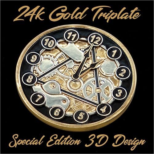 The Token Shop 12 Steps AA Coin Sobriety Chip Medallion, Clockwork One Day at a Time Alcoholics Anonymous Recovery Affirmation Token, Sober Gifts for Men and Women