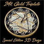 The Token Shop 12 Steps AA Coin Sobriety Chip Medallion, Clockwork One Day at a Time Alcoholics Anonymous Recovery Affirmation Token, Sober Gifts for Men and Women
