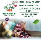 Lifeable Kids Vitamin C Gummies | 250mg | Great Tasting VIT C | Vegan GMO-Free Vitamin C Chewable | for Immune Support | 90 Gummies