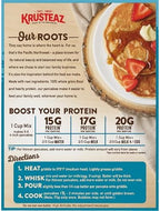 Krusteaz Protein Buttermilk Pancake and Waffle Mix, 15g Protein Per Serving, 20 oz Boxes (Pack of 8)