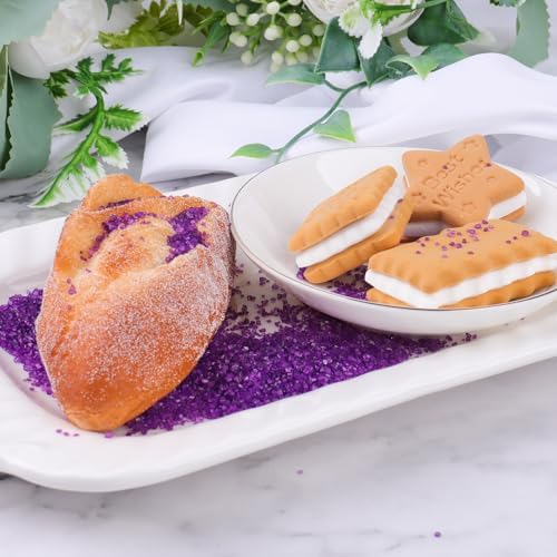 Purple Sprinkles for Baking, Purple Sanding Crystal Sugar 130g/4.59oz, Cupcake, Cookie and Donuts Toppings, Wedding, Birthday Party Supplies
