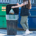 EcoSafe-6400 HB3550-85 Certified Compostable Bag - 35x50” Green Bags for 45 Gallon Bin - Extra Strong Leak, Puncture and Tear Resistant Food Scraps Bin Liners, Pack of 90