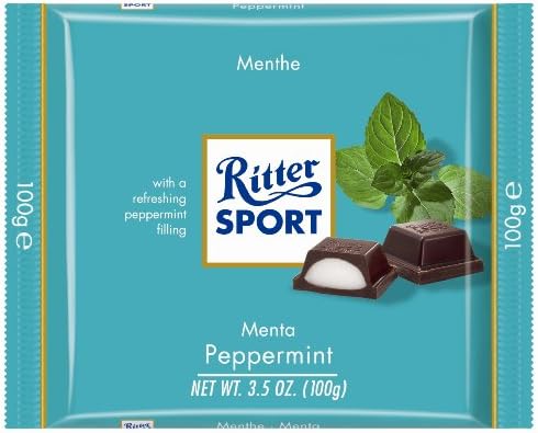 Ritter Sport Bars, Peppermint, 3.5 Ounce (Pack of 12)