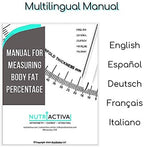 Skinfold Caliper with Body Fat Software and Multilingual Manual (White)