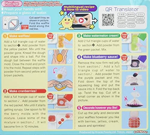 Kracie Popin' Cookin' Diy Candy for Kids, Waffle Kit, 1.2 Ounce