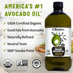 Chosen Foods 100% Pure Organic Avocado Oil 2lt + Recipe eBook Bundle