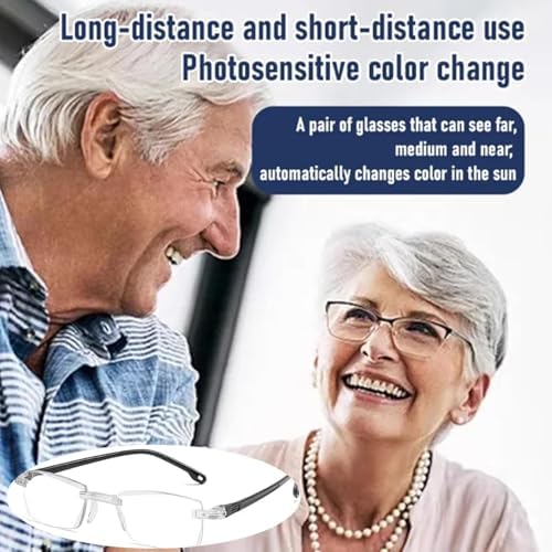 Color-Changing Anti-Blue Light Presbyopia Glasses for Seniors
