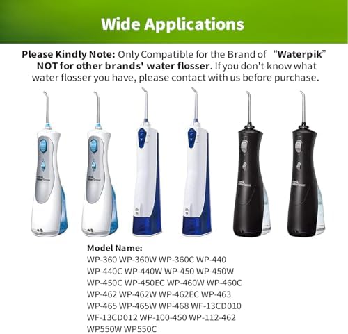 Charger Replacement for Waterpik Water Flosser WP360 WP360W WP450 WP450W WP462 WP462W, Waterpik Water Flosser Replacement Adapter Power Cord (5ft, White)