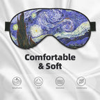Sleep Eye Mask Starry Night Sky Sleep Mask for Women Men Comfortable Eye Mask with Adjustable Strap Soft Eye Cover Blindfold for Travel Yoga Nap Shift Work