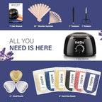 KeShi Waxing Kit, Painless Hair Removal Wax Warmer with 6 Bags Hard Wax Beans for Full Body, Legs, Face, Eyebrows & Bikini— Ideal for Both Women & Men