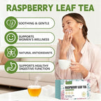 Raspberry Leaf Teabags–120 Tea Bags (2g/Bag), Made from 100% Natural Raspberry Leaves | Herbal Wellness & Antioxidant Support | Caffeine-Free | Sugar-Free | Gluten-Free | Vegan | Individually Wrapped Eco-Friendly Tea Bags