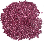 Sprinkles Pink Pearl Sugar Candy Mix Size Baking Cake Decorations Cupcake Toppers Celebrations Shaker Jar Wedding Shower Party (120g/4.2oz）