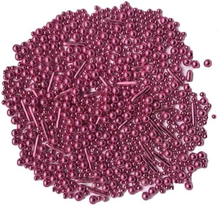 Sprinkles Pink Pearl Sugar Candy Mix Size Baking Cake Decorations Cupcake Toppers Celebrations Shaker Jar Wedding Shower Party (120g/4.2oz）