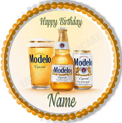 Modelo beer - Edible Cake Topper - 6" round
