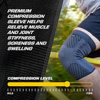 Futuro Premium Compression Knee Sleeve with Stabilizers, Removable Stabilizers, Advanced Customizable Compression Sleeve, for Mild Arthritis, Swelling, Soreness, Sprains, and Strains Small