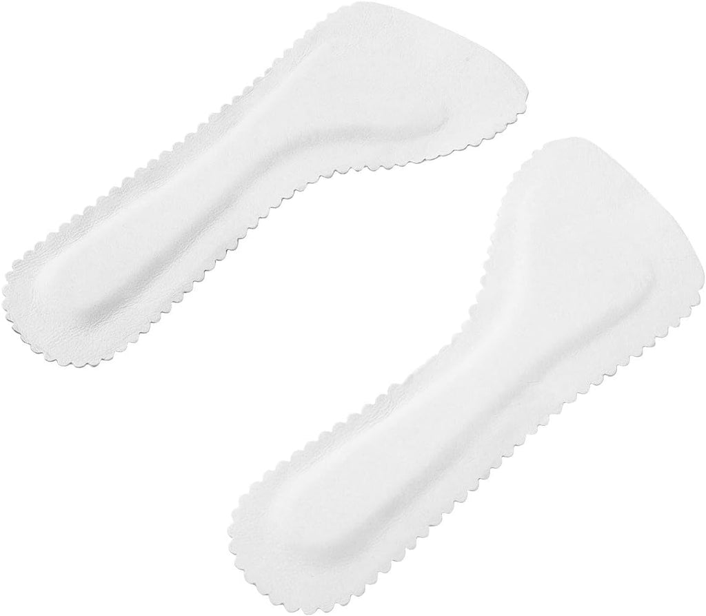 High Heel Cushion Insoles for Women 7.3" Self-Adhesive Non-Slip Shoe Pads White Breathable Sweat-Absorbing Inserts for Sandals Flats Warm-Weather Foot Comfort