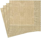 Caspari Moiré Paper Cocktail Napkins in Gold - Two Packs of 20