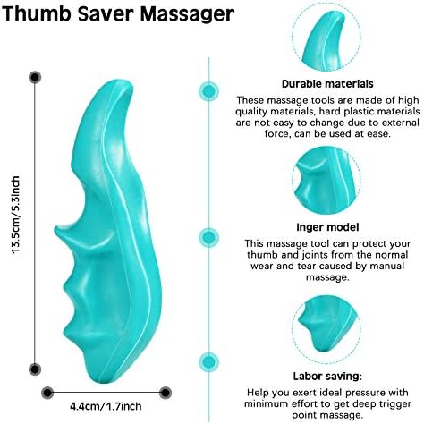 Nuanchu 2 Pcs Green Thumb Saver Massage Tool Deep Tissue Massager for Pressure Reflexology Professional Neck Shoulder Back Foot Stress Relief