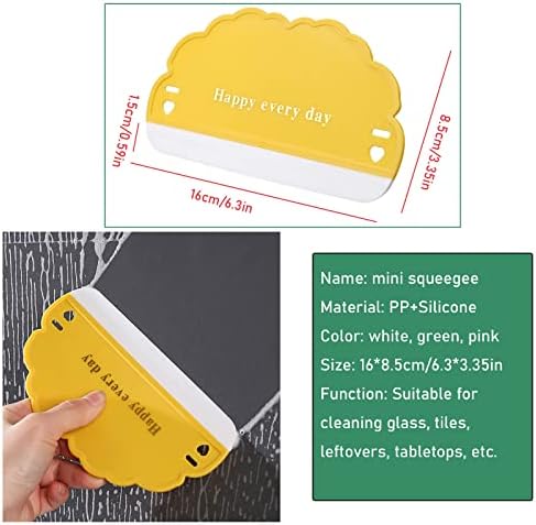 3 Pack Shower Squeegee Bathroom Glass Door Cleaning Scraper with Soft Rubber Water Blade Wiper Board Cleaner Tool for Sink Countertop Kitchen Window Mirror Car Windshield Tiles